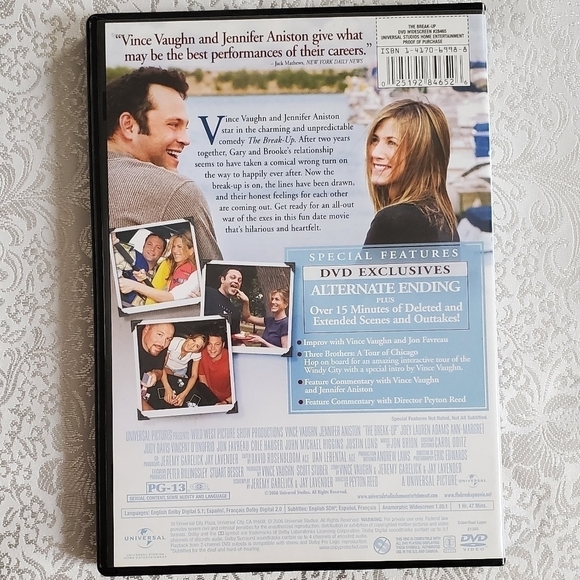 The Break Up DVD comedy romance movie Jennifer Aniston Vince Vaughn - Picture 3 of 3